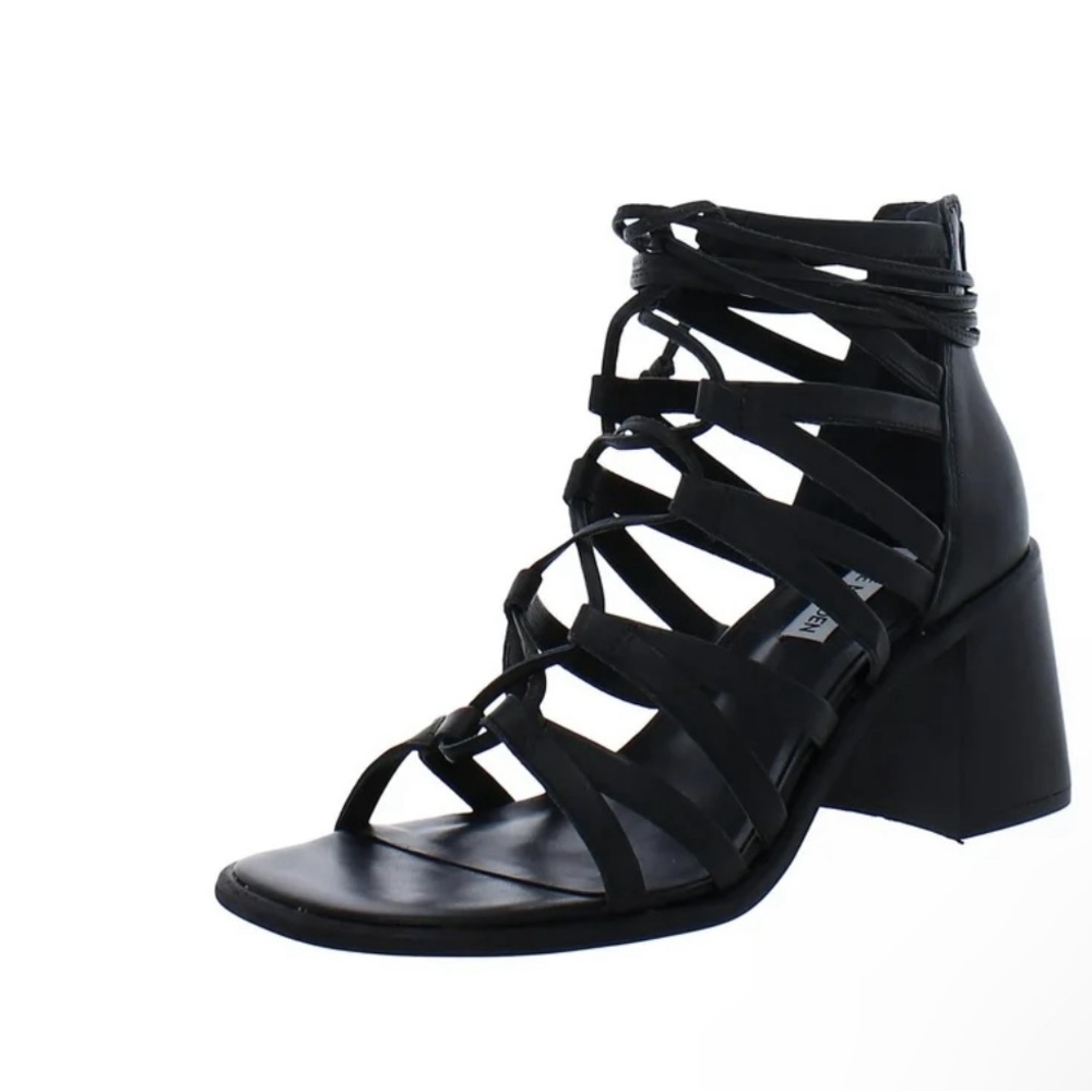 Steve Madden Womens Cherri 30 Leather Strappy Gladiator Sandals